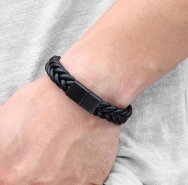 charm bracelets classic year gift leather braided bracelet men's magnet clasp fashion casual party jewelry, Golden;silver
charm bracelets classic year gift leather braided bracelet men's magnet clasp fashion casual party jewelry, Golden;silver