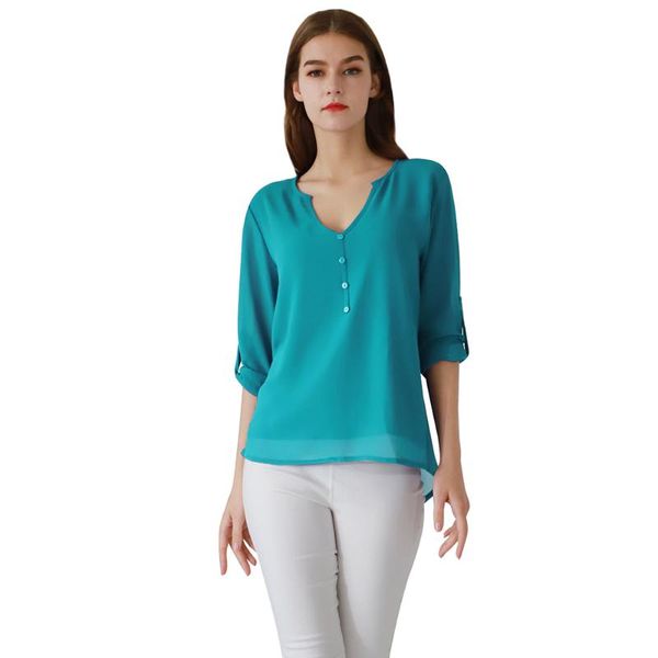 solid chiffon women blouse button loose shirts casual woman and elegant long sleeve blusas white female tunic women's blouses &
solid chiffon women blouse button loose shirts casual woman and elegant long sleeve blusas white female tunic women's blouses &
