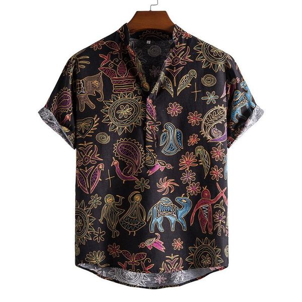 men's t-shirts summer linen short sleeve shirt men floral loose baggy casual hawaii holiday beach tee buttons blouse national style, White;black
men's t-shirts summer linen short sleeve shirt men floral loose baggy casual hawaii holiday beach tee buttons blouse national style, White;black