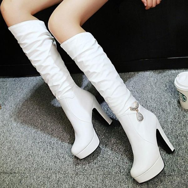 boots 2021 fashion high heel medium women's white thick autumn and winter side zipper, Black
boots 2021 fashion high heel medium women's white thick autumn and winter side zipper, Black