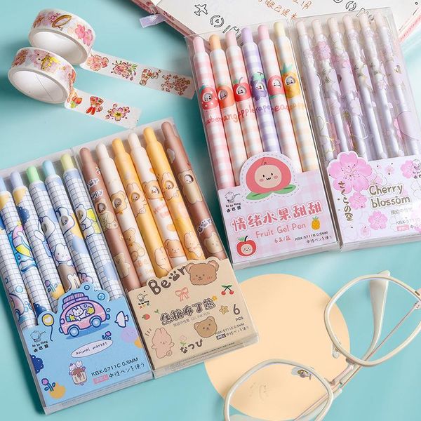 gel pens 6pcs/lot 0.5mm retractable pen fruit countryside mechanical ink cute stationery school office writing supplies
gel pens 6pcs/lot 0.5mm retractable pen fruit countryside mechanical ink cute stationery school office writing supplies