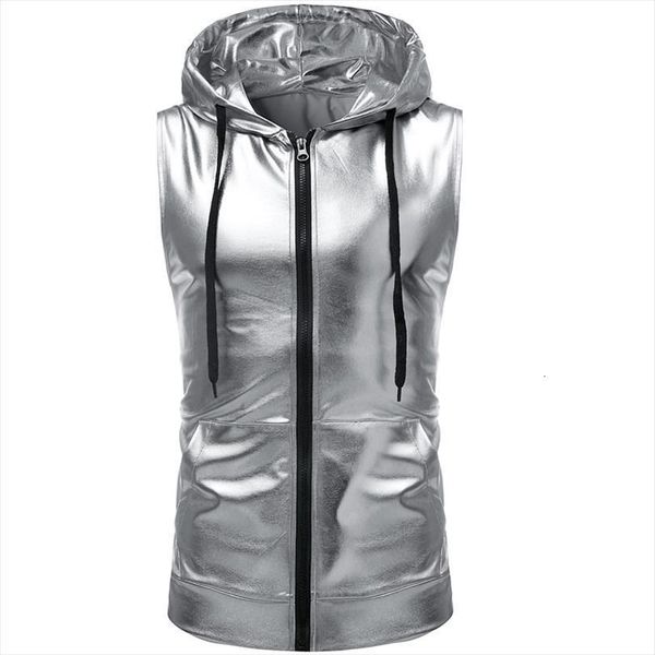 hooded shiny silver metallic mens zipper night club casual harajuku streetwear tee homme camiseta, White;black
hooded shiny silver metallic mens zipper night club casual harajuku streetwear tee homme camiseta, White;black