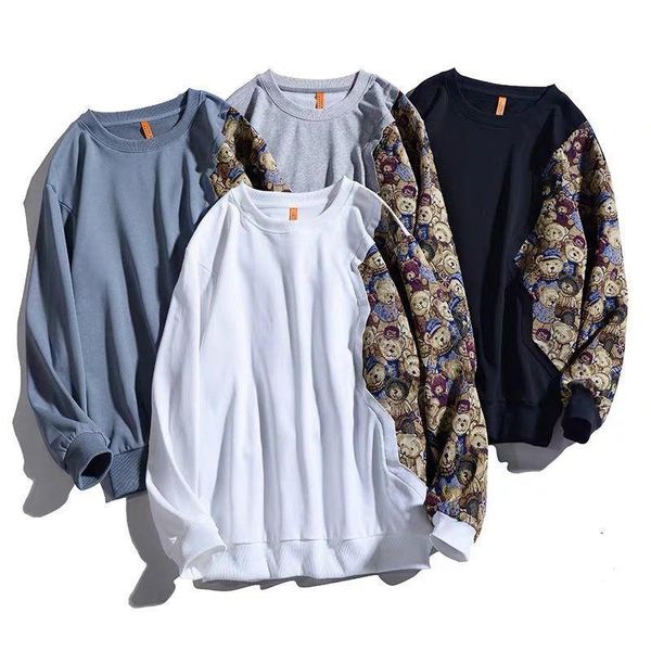 men's hoodies & sweatshirts plus size contrasted color men bear print patchwork casual hooded sweatshirt hip hop streetwear pullover m, Black
men's hoodies & sweatshirts plus size contrasted color men bear print patchwork casual hooded sweatshirt hip hop streetwear pullover m, Black