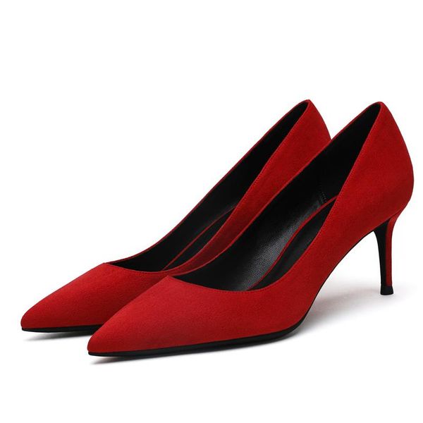 dress shoes 2021 suede leather pumps women shallow pointed toe summer high heels party wedding woman f0044, Black
dress shoes 2021 suede leather pumps women shallow pointed toe summer high heels party wedding woman f0044, Black