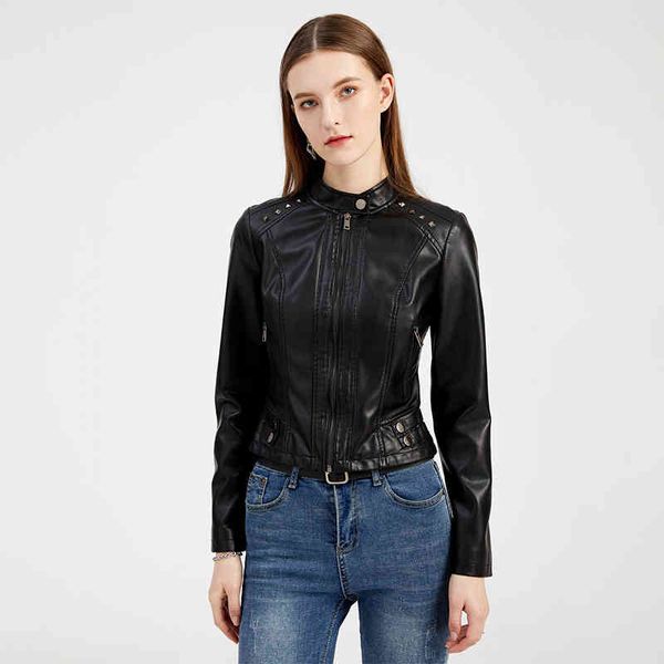 women's leather & faux outono faixas de couro do falso plutônio jaqueta feminina zÃper fino curto motocicleta motociclista jaqueta, Black
women's leather & faux outono faixas de couro do falso plutônio jaqueta feminina zÃper fino curto motocicleta motociclista jaqueta, Black