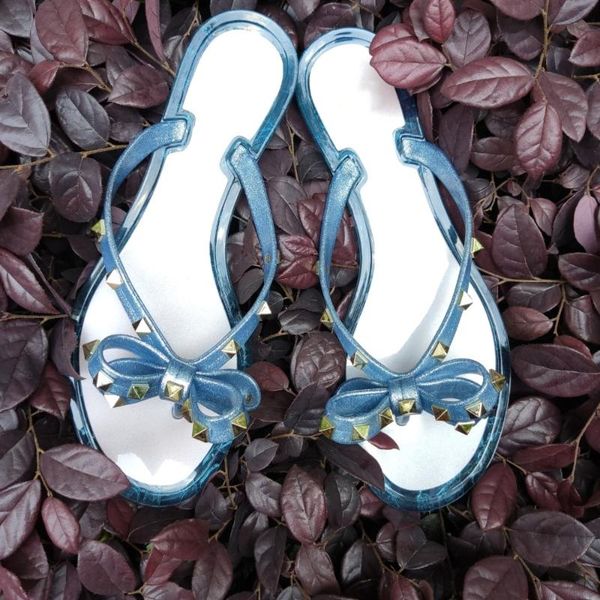 slippers summer beach sandals woman flip flops pvc slides female rivet bowknot slip on flat with women studs jelly shoes, Black
slippers summer beach sandals woman flip flops pvc slides female rivet bowknot slip on flat with women studs jelly shoes, Black