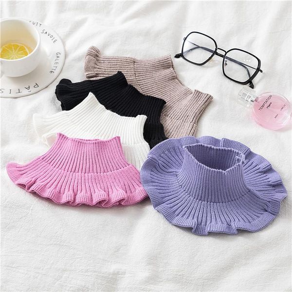 scarves solid color ruffle false collar scarf winter autumn elastic knitted vintage neck warmer clothing accessories, Blue;gray
scarves solid color ruffle false collar scarf winter autumn elastic knitted vintage neck warmer clothing accessories, Blue;gray