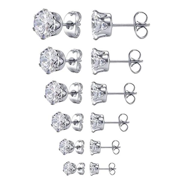 stud 1 pcs stainless steel round transparent cubic zirconia ear studs earrings simple fashion silver color small earring for women, Golden;silver
stud 1 pcs stainless steel round transparent cubic zirconia ear studs earrings simple fashion silver color small earring for women, Golden;silver