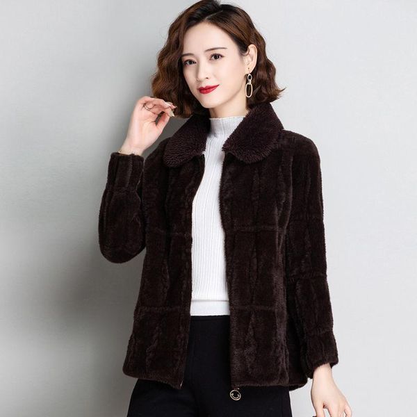women's fur & faux women 2021 autumn winter imitation mink velvet overcoat female thick warm outerwear turn-down collar coats y630, Black
women's fur & faux women 2021 autumn winter imitation mink velvet overcoat female thick warm outerwear turn-down collar coats y630, Black