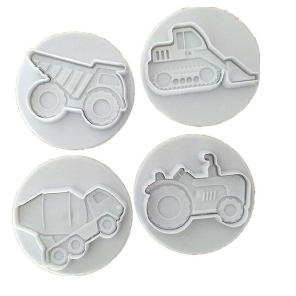 baking moulds 4pcs/set cake cookie plunger cutters fondant molds vehicles theme (trucks,tractor,forklift) decorating tools
baking moulds 4pcs/set cake cookie plunger cutters fondant molds vehicles theme (trucks,tractor,forklift) decorating tools