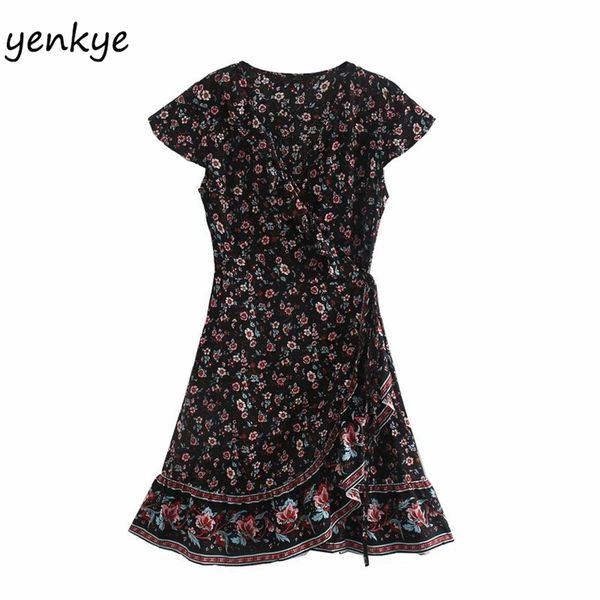 holiday summer dress women cross v neck short sleeve casual wrap female hem ruffle a-line cotton vestido 210514, Black;gray
holiday summer dress women cross v neck short sleeve casual wrap female hem ruffle a-line cotton vestido 210514, Black;gray