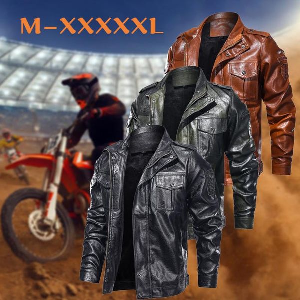 men's jackets coats fashion jacket pure color zipper stand collar imitation leather coat autumn winter men overcoat, Black;brown
men's jackets coats fashion jacket pure color zipper stand collar imitation leather coat autumn winter men overcoat, Black;brown
