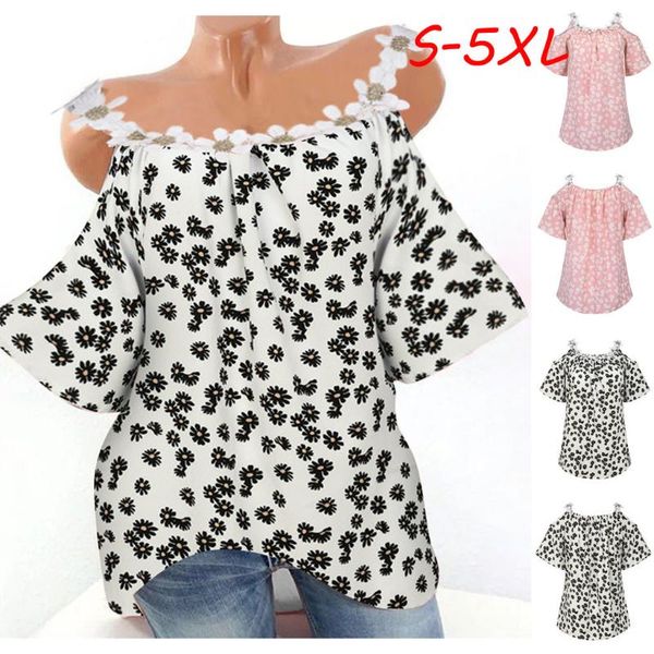 women's blouses & shirts plus size fashion daisy print blouse shirt off shoulder tee casual summer ladies female women short sleeve bl, White
women's blouses & shirts plus size fashion daisy print blouse shirt off shoulder tee casual summer ladies female women short sleeve bl, White