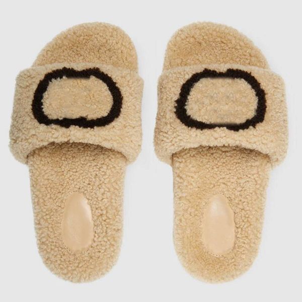 women winter wool sheepskin slippers luxury designer fur slides soft warm flat heel fashion ladyshoes with box, Black
women winter wool sheepskin slippers luxury designer fur slides soft warm flat heel fashion ladyshoes with box, Black