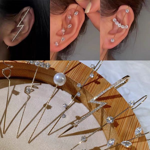 kimter crystal piercing earring fashion pearl crawler hook earrings women girls metal wire stud sparkling jewelry k532faz, Golden;silver
kimter crystal piercing earring fashion pearl crawler hook earrings women girls metal wire stud sparkling jewelry k532faz, Golden;silver