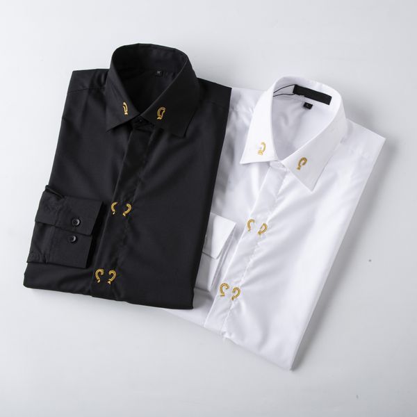 luxurys designers dress shirt menswear fashion society black men solid color business casual mens long sleeve -3xl#29, White;black
luxurys designers dress shirt menswear fashion society black men solid color business casual mens long sleeve -3xl#29, White;black