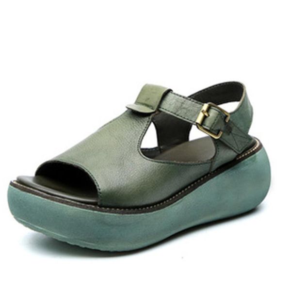 sandals open toe sandal retro single shoe round leather casual women's shoes, Black
sandals open toe sandal retro single shoe round leather casual women's shoes, Black