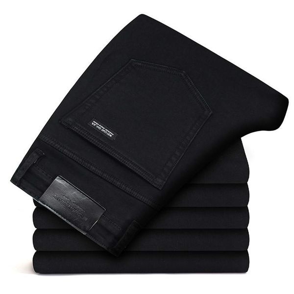 autumn classic style pure black stretch men's jeans fashion casual slim-fit denim pants male brand trousers 211104, Blue
autumn classic style pure black stretch men's jeans fashion casual slim-fit denim pants male brand trousers 211104, Blue