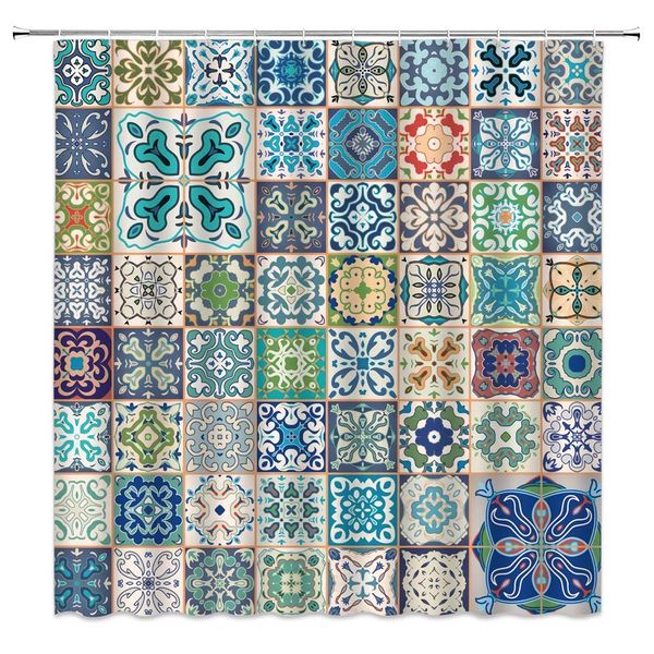 bohemian pattern shower curtain luxury blue square pattern colorful floral patchwork mandala boho, 70x70 inch polyester fabric
bohemian pattern shower curtain luxury blue square pattern colorful floral patchwork mandala boho, 70x70 inch polyester fabric