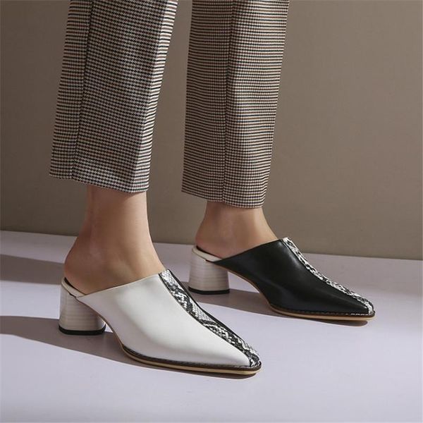 slippers pxelena design contrast color mules lady chunky high heels fashion slides women snake print outdoor date party summer, Black
slippers pxelena design contrast color mules lady chunky high heels fashion slides women snake print outdoor date party summer, Black