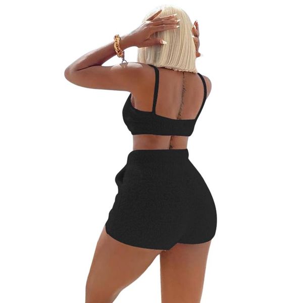 women's tracksuits women's solid color 2pcs plush clothes set, ladies casual low neck crop tank with high waist short pants s/, Gray
women's tracksuits women's solid color 2pcs plush clothes set, ladies casual low neck crop tank with high waist short pants s/, Gray