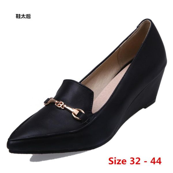 dress shoes wedge high heels women slip on wedges woman female oxford heel for small big size 32 - 44, Black
dress shoes wedge high heels women slip on wedges woman female oxford heel for small big size 32 - 44, Black