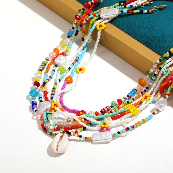 chains boho tiny seed beads handmade weave flower daisy choker necklace for women fashion pearl shell clavicle collar jewelry gift, Silver
chains boho tiny seed beads handmade weave flower daisy choker necklace for women fashion pearl shell clavicle collar jewelry gift, Silver