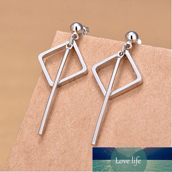 925 sterling silver simple geometric square bar tassel drop earrings for women jewelry gifts dropshipping s-e489, Golden
925 sterling silver simple geometric square bar tassel drop earrings for women jewelry gifts dropshipping s-e489, Golden
