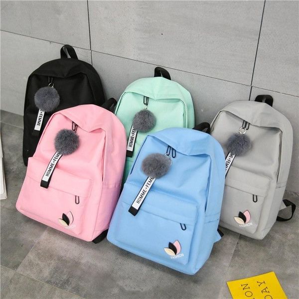school bags korean nylon printing solid backpack girl for teenage college wind women schoolbag high student bag black pink
school bags korean nylon printing solid backpack girl for teenage college wind women schoolbag high student bag black pink