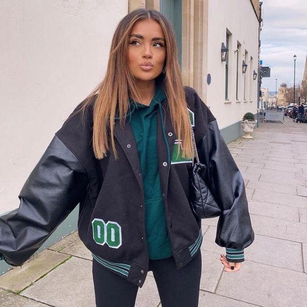 women's jackets casual women oversized baseball fashion leather long sleeve letter embroidery indoors and outdoors s-xl, Black;brown
women's jackets casual women oversized baseball fashion leather long sleeve letter embroidery indoors and outdoors s-xl, Black;brown