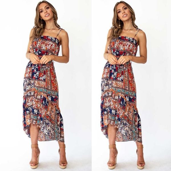 casual dresses backless print boho dress women summer holiday strap midi elegant high waist beach vestidos, Black;gray
casual dresses backless print boho dress women summer holiday strap midi elegant high waist beach vestidos, Black;gray