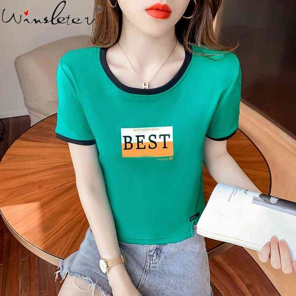 women's t-shirt summer korean clothes cotton fashion bordered print leeter women short sleeve bottoming shirt tees t1590, White
women's t-shirt summer korean clothes cotton fashion bordered print leeter women short sleeve bottoming shirt tees t1590, White