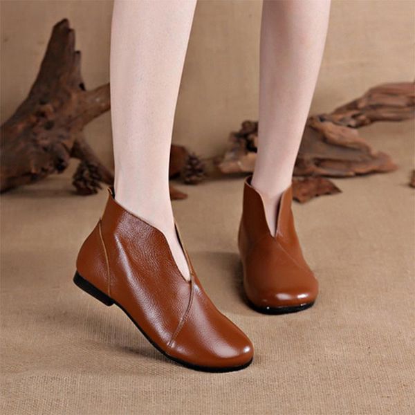 boots women ankle ladies leather solid sewing falts shoes female slip on round toe fashion woman comfort casual footwear, Black
boots women ankle ladies leather solid sewing falts shoes female slip on round toe fashion woman comfort casual footwear, Black