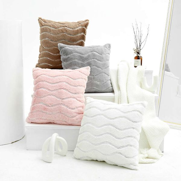 double sided sequin stripe plush hand pillow case modern home sofa soft cushion cover, White
double sided sequin stripe plush hand pillow case modern home sofa soft cushion cover, White