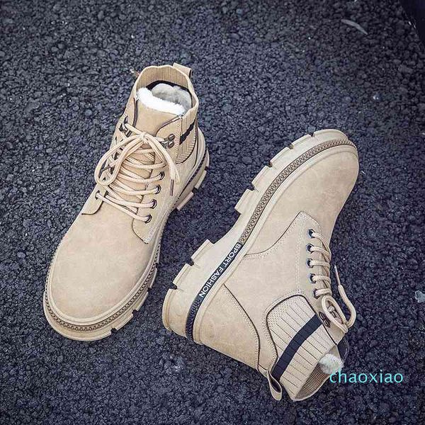 winter men's martin boots plush warm snow antiskid casual cotton shoes, Black
winter men's martin boots plush warm snow antiskid casual cotton shoes, Black