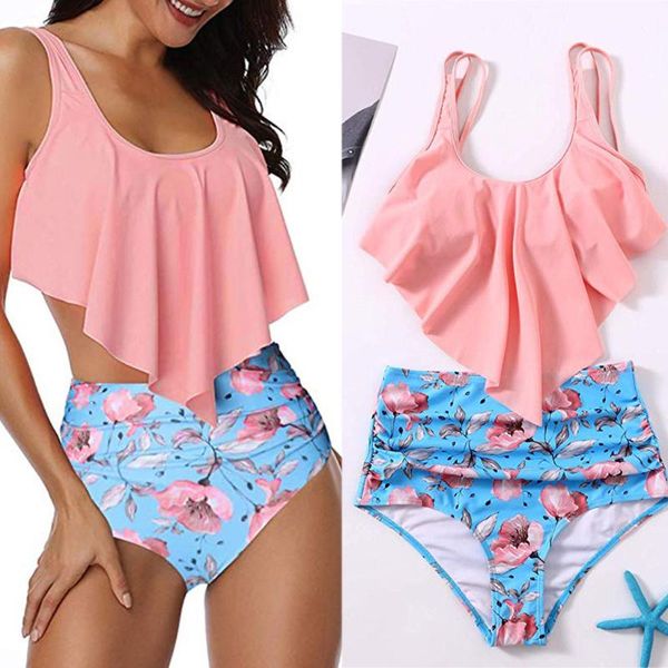 women's swimwear women swimsuits two piece plus size backless halter beach printed set casual travel swimsuit maillot de bain 2021, White;black
women's swimwear women swimsuits two piece plus size backless halter beach printed set casual travel swimsuit maillot de bain 2021, White;black