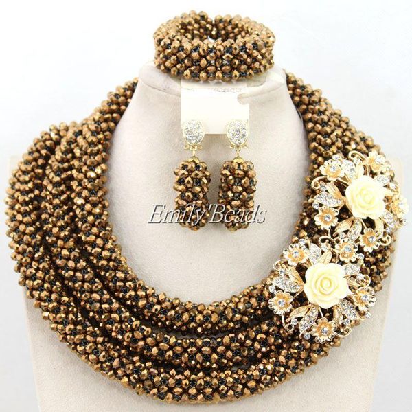 earrings & necklace fashionable nigerian wedding beads crystal jewelry set costume african bridal amj367, Silver
earrings & necklace fashionable nigerian wedding beads crystal jewelry set costume african bridal amj367, Silver