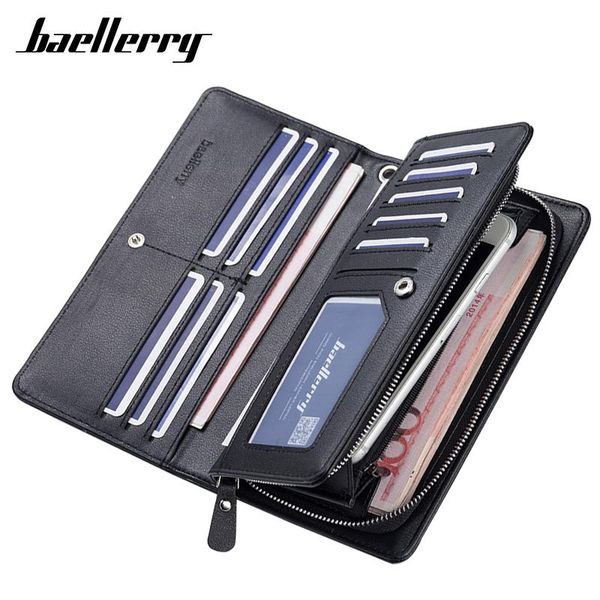 wallets fashion male long zipper pu leather black brown 2 fold card holder hand strap multifunction mens large clutch bag wallet, Red;black
wallets fashion male long zipper pu leather black brown 2 fold card holder hand strap multifunction mens large clutch bag wallet, Red;black