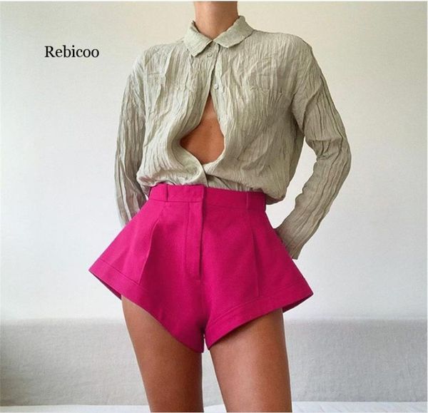 casual loose women shorts skirts high waist beach style short pants female fashion 2021 spring clothing tide, White;black
casual loose women shorts skirts high waist beach style short pants female fashion 2021 spring clothing tide, White;black