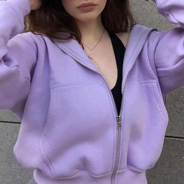 women hoodies sweatshirts casual purple long sleeve zipper pocket hooded coat outswear women's &, Black
women hoodies sweatshirts casual purple long sleeve zipper pocket hooded coat outswear women's &, Black