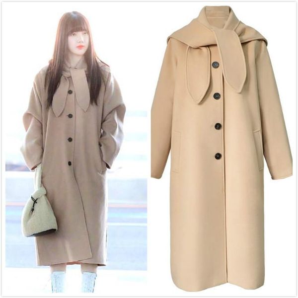 women's trench coats kpop korean celebrity fashion loose single-breasted solid woolen coat women winter big pocket thick warm windbreak, Tan;black
women's trench coats kpop korean celebrity fashion loose single-breasted solid woolen coat women winter big pocket thick warm windbreak, Tan;black