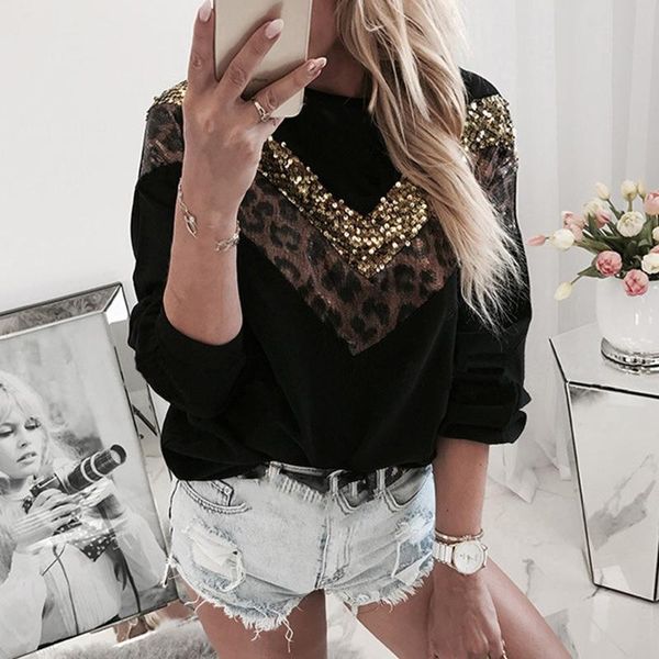 women's hoodies & sweatshirts lady hoodie fashion women leopard print patchwork sweatshirt o-neck long sleeve autumn casual loose pullo, Black
women's hoodies & sweatshirts lady hoodie fashion women leopard print patchwork sweatshirt o-neck long sleeve autumn casual loose pullo, Black