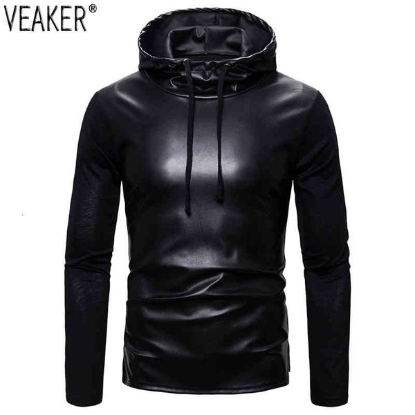 2021 new men's pu sweatshirts male slim fit faux leather hoodi coat black hooded pullovers s-2xl
2021 new men's pu sweatshirts male slim fit faux leather hoodi coat black hooded pullovers s-2xl