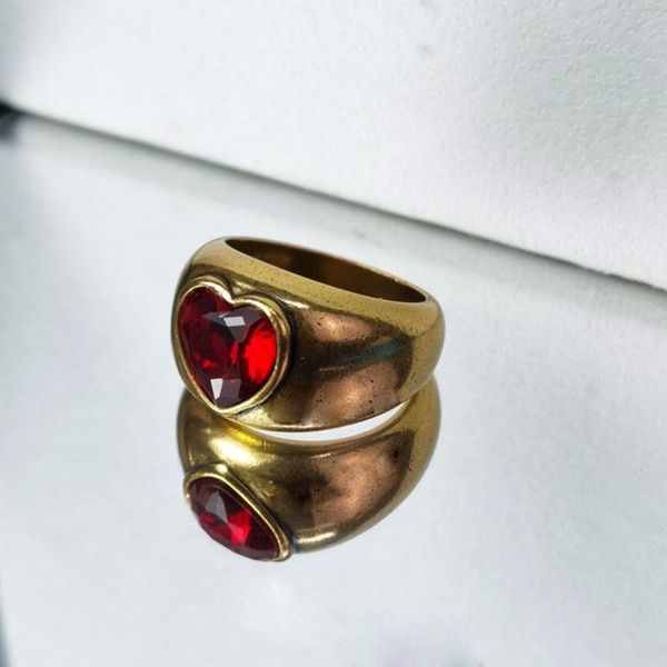 cluster rings 2021 jewelry crystal red heart ring for women vintage gold color party statement fine bijoux, Golden;silver
cluster rings 2021 jewelry crystal red heart ring for women vintage gold color party statement fine bijoux, Golden;silver