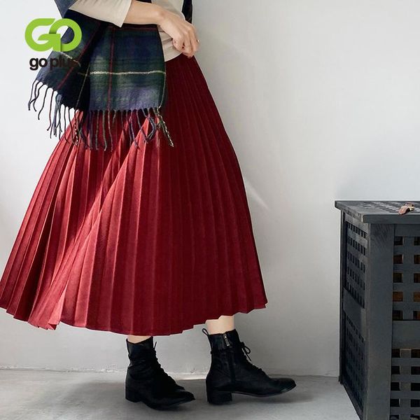 skirt vintage pleated skirts womens 2021 jupe femme high waist ankle-length long black red falda tableada c10861
skirt vintage pleated skirts womens 2021 jupe femme high waist ankle-length long black red falda tableada c10861