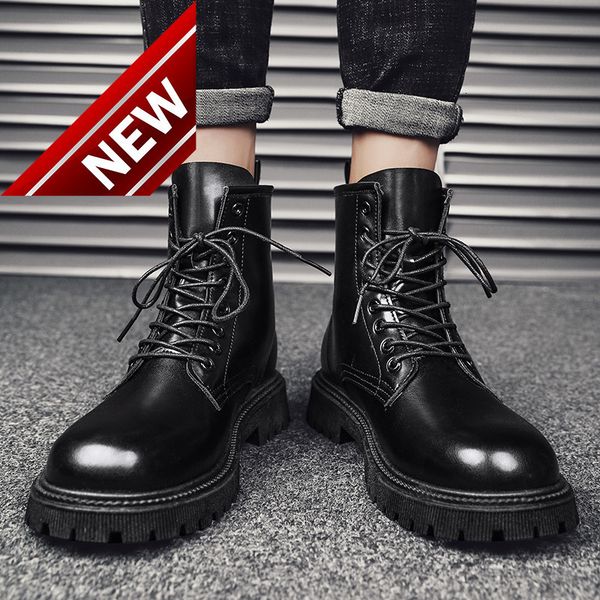 martin boots men's winter new high british style waterproof work clothes motorcycle leather middle military fashion, Black
martin boots men's winter new high british style waterproof work clothes motorcycle leather middle military fashion, Black