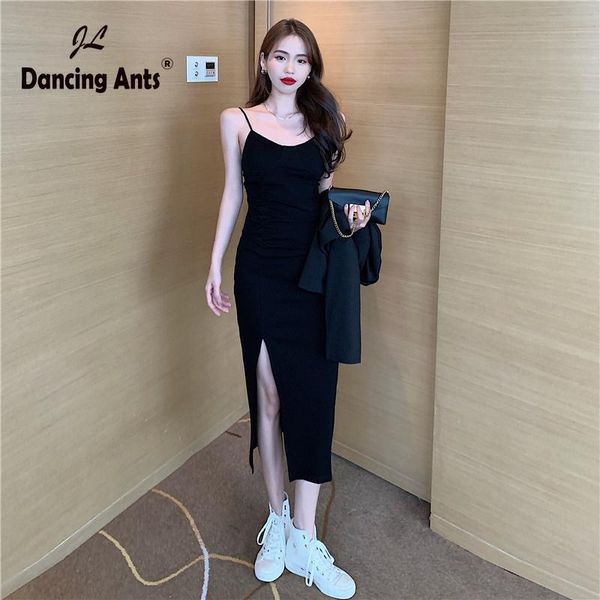 women solid dress mid-calf a-line v-neck high waist sleeveless slim vintage side slit autumn spaghetti strap woman dresses casual, Black;gray
women solid dress mid-calf a-line v-neck high waist sleeveless slim vintage side slit autumn spaghetti strap woman dresses casual, Black;gray
