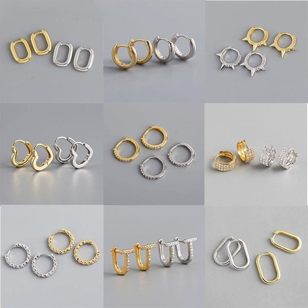 hoop & huggie 925 sterling silver french punk hip-hop geometric small earrings for women gold party jewelry accessories, Golden;silver
hoop & huggie 925 sterling silver french punk hip-hop geometric small earrings for women gold party jewelry accessories, Golden;silver