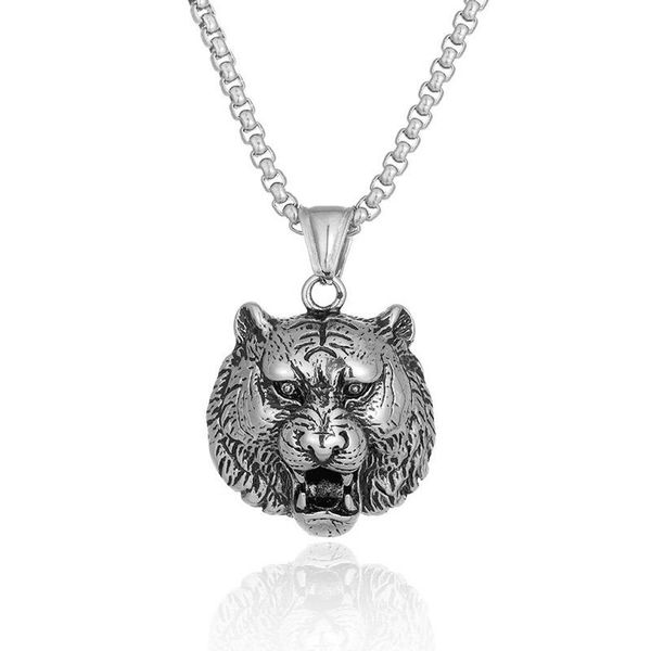 pendant necklaces the tiger head men necklace hip-hop rock street culture titanium stainless steel gold fashion man exquisite gift, Silver
pendant necklaces the tiger head men necklace hip-hop rock street culture titanium stainless steel gold fashion man exquisite gift, Silver