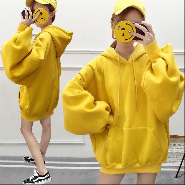 women hoodie winter casual fleece hoodies sweatshirts long sleeve yellow girl pullovers loose hooded female thick coat s3615, Black
women hoodie winter casual fleece hoodies sweatshirts long sleeve yellow girl pullovers loose hooded female thick coat s3615, Black